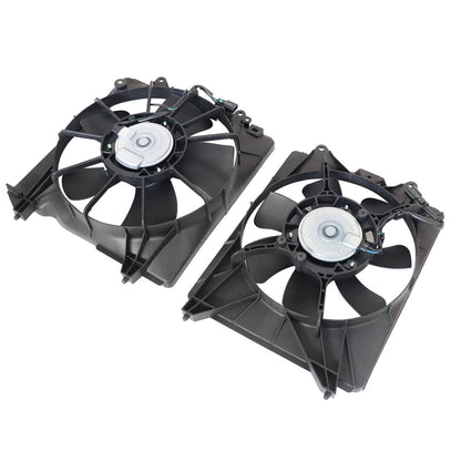 Solidspare 2Pcs AC Condenser and Radiator Cooling Fan Assembly Fit For 2016-2018 Honda HR-V