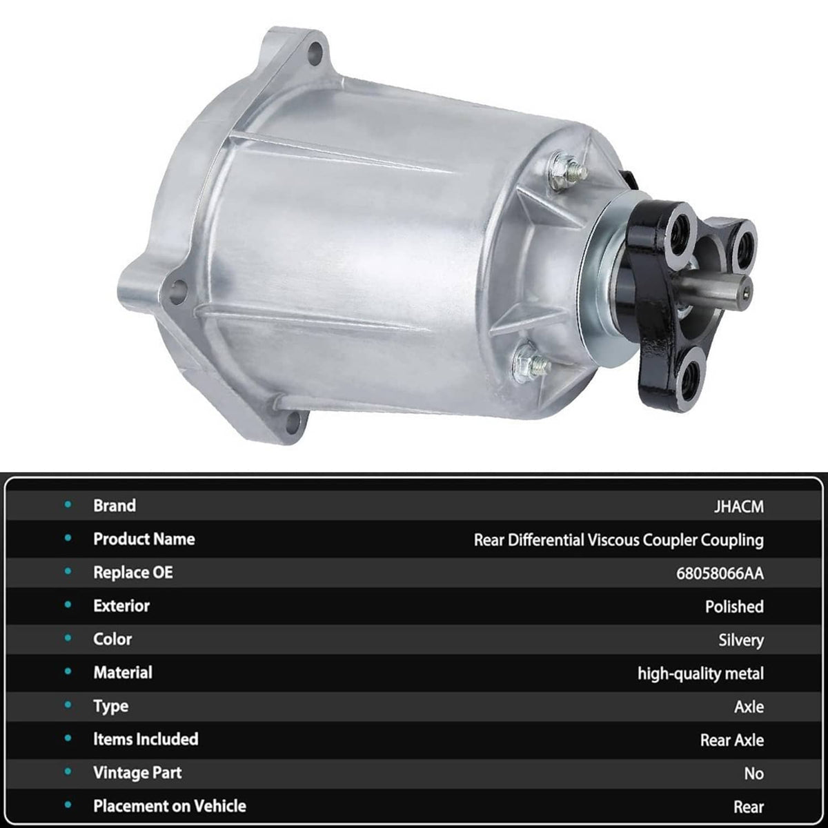 Solidspare Rear Axle Bdorc/Viscous Unit Kit 68058066AB For 2011-2019 Dodge Journey 3.6L