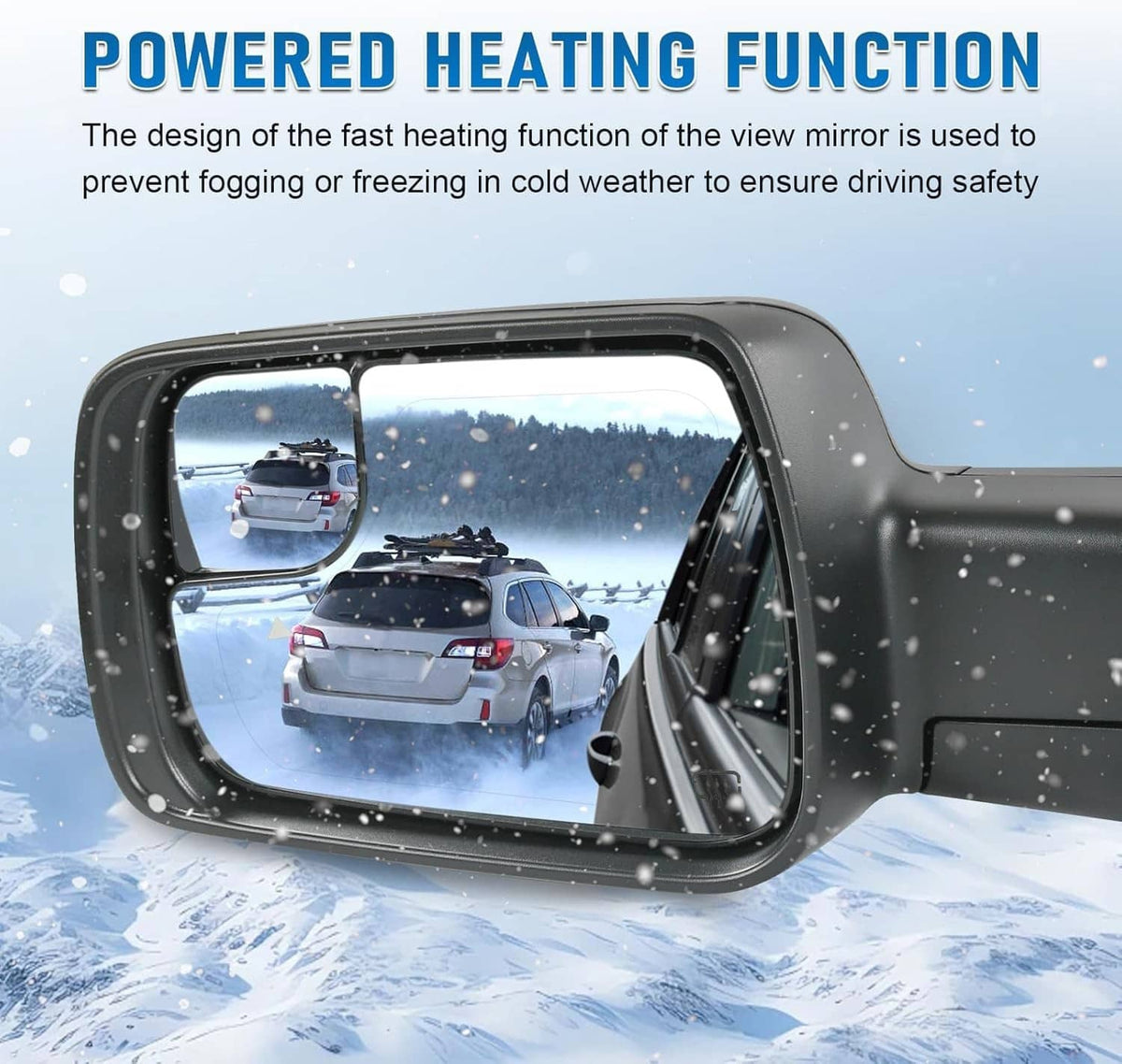 Solidspare For Dodge Ram 1500 2019-2024 Left Driver Side Mirror Heated Signal Blind Spot