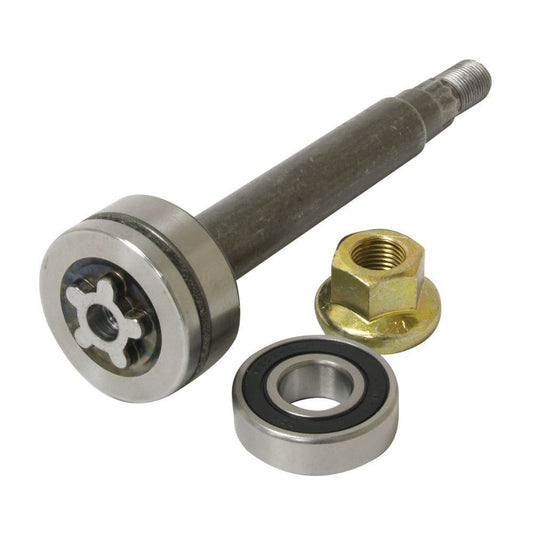 Solid Spare Spindle Shaft w/ Bearing Nut for Husqvarna 532137646 137646 137645 133172 285464