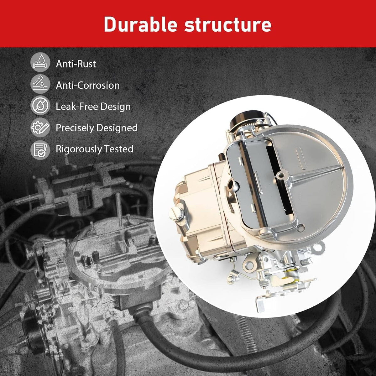 Solidspare 2BBL Carburetor 500 CFM Electric Choke For Holley Street Avenger 2300 #0-80500