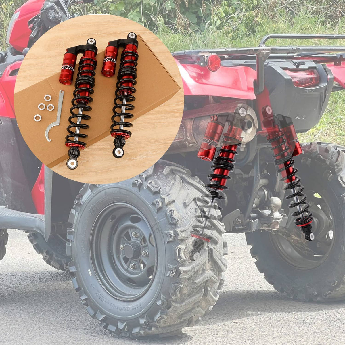 Solidspare 435mm Adjustable Rear Shocks For  Honda Rubicon 500 GPScape TRX500FGA 2004-2008