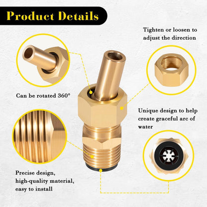 Solidspare 4 Pack Swimming Pool Spa Brass Deck Jet Nozzle Replacement For R0560400 590041