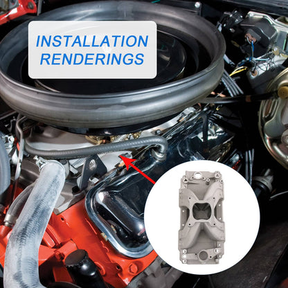 Solidspare BBC Aluminum Air Gap Single Plane Intake Manifold for Big Block Chevy V8 396-454