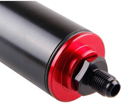 Solidspare High Flow Inline Fuel Filter 100 Micron Cleanable AN6 AN8 AN10 Adapter Universal