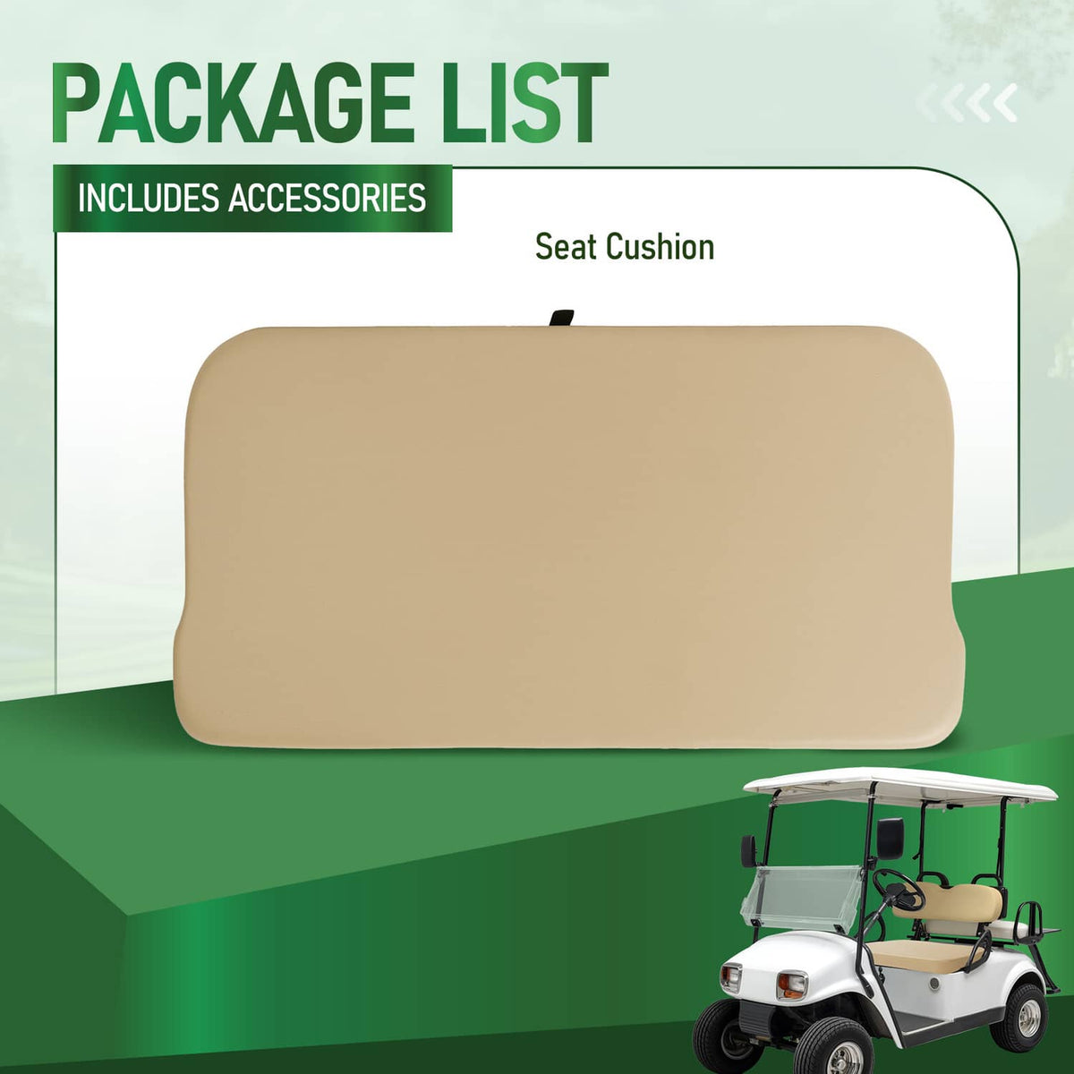 Solidspare Golf Cart Tan Seat Bottom Assembly For EZGO Marathon Pre-Medalist 1973-1994