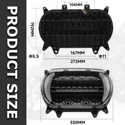 Solidspare Plug&Play For Harley Road Glide 2015-2024 LED Headlight DRL with High/Low Beam