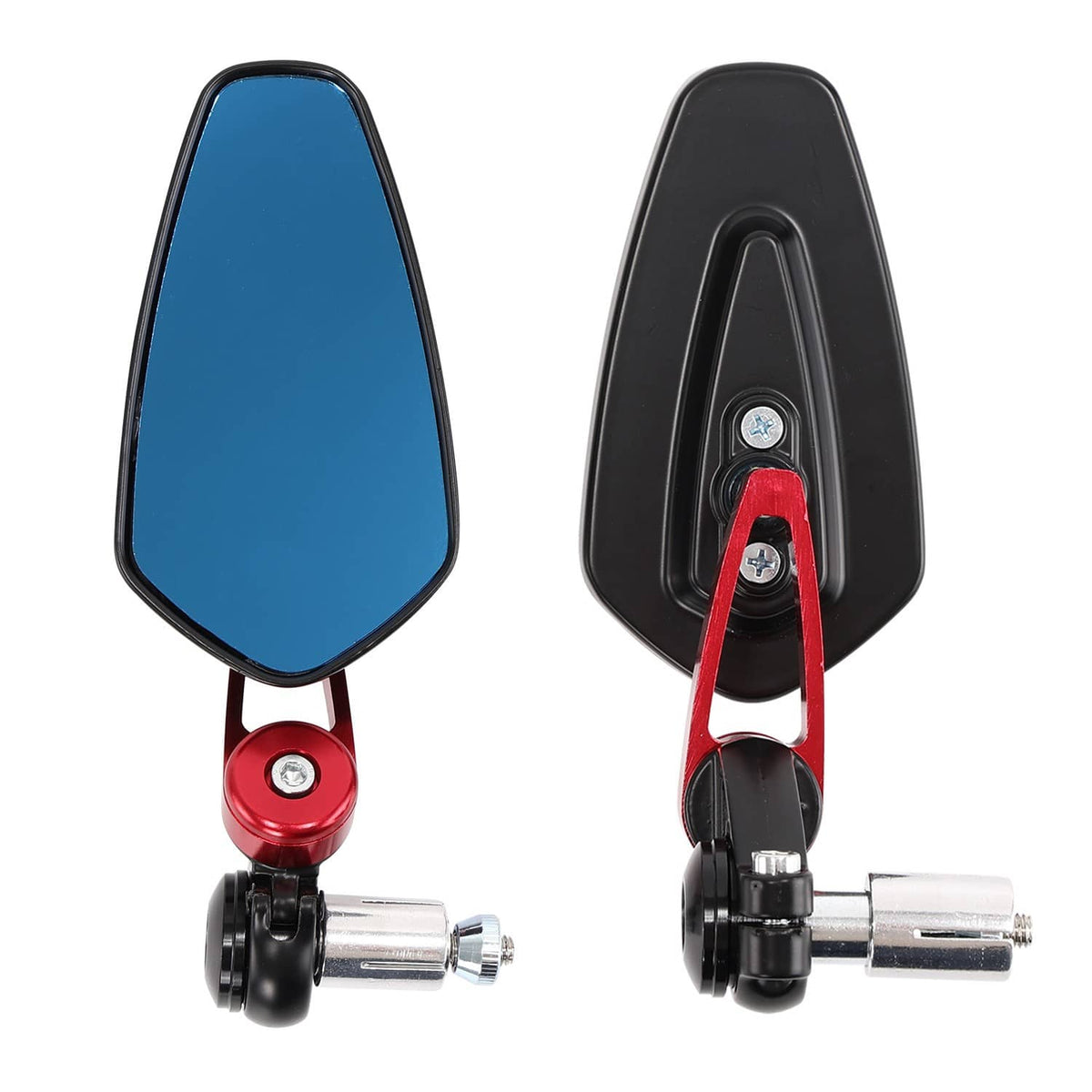 Solidspare Universal 7/8" 22mm Handle Bar End Rear View Side Mirrors for Motorcycle Bike
