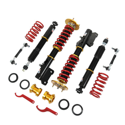 Solidspare 4X Front & Rear Coilovers Struts Absorber Adj. Height For 2005-2014 Ford Mustang