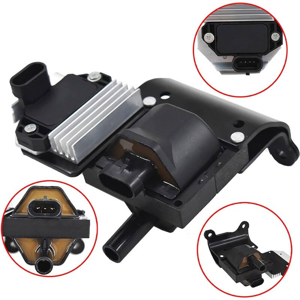 Solidspare NEW Ignition Coil & Module For 1995-2007 Chevrolet GMC 4.3L 5.7L DR49 D577 Black