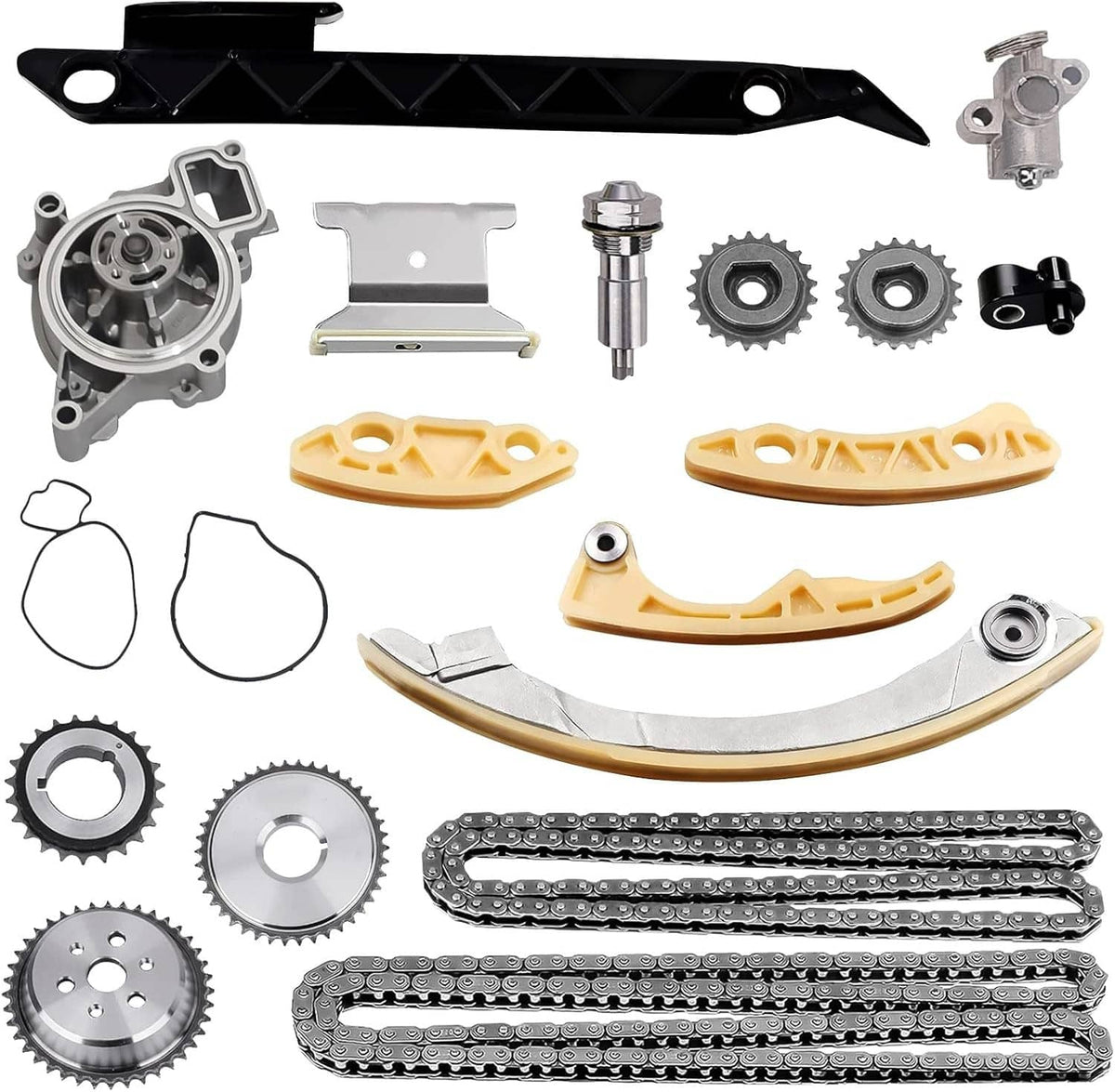 Solidspare New Timing Chain Kit w/ Water Pump For 10-15 Chevrolet Equinox GMC 2.4L 12624936