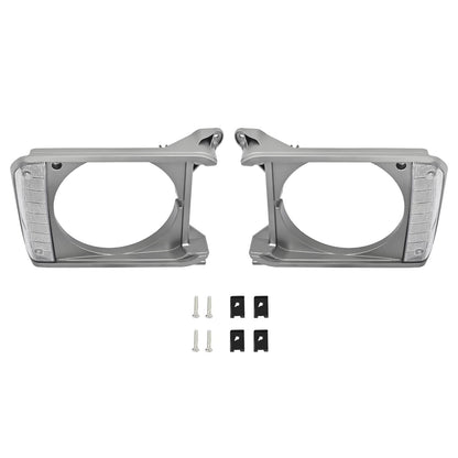 Solid Spare Gray Headlight Bezel Headlight Door Set For Toyota Pickup RWD 79-81 # 8161089105