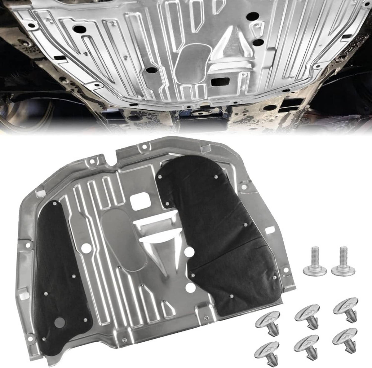 Solidspare Front Engine Splash Guard Under Car Shield Cover For 2016-2021 Honda Civic