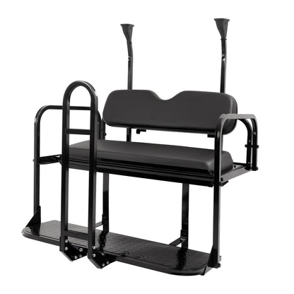 Solidspare Rear Flip Seat Back Seat Kit For Club Car PRECEDENT/TEMPO Golf Cart w/ Grab Bar