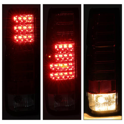 Solid Spare Red Clear LED Tail Lights Brake Lamps For Nissan D21 Hardbody Pickup 1986-1997