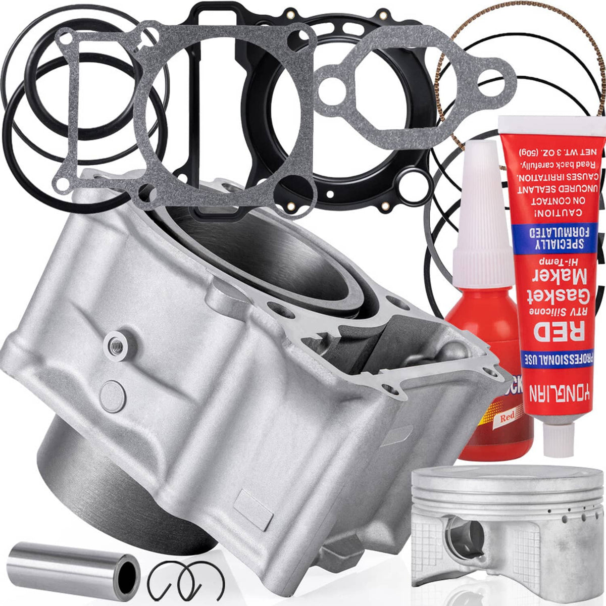 Solidspare Cylinder Piston Gaskets Top End Kit for Yamaha Kodiak 400 Grizzly 400 ATV