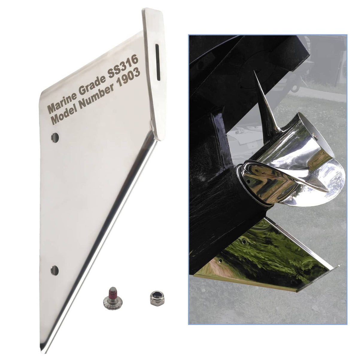 Solid Spare For Mercury 40 60 HP 2/4 Stroke 2003-2023 Skeg Guard Safe-Skeg Protector 27341