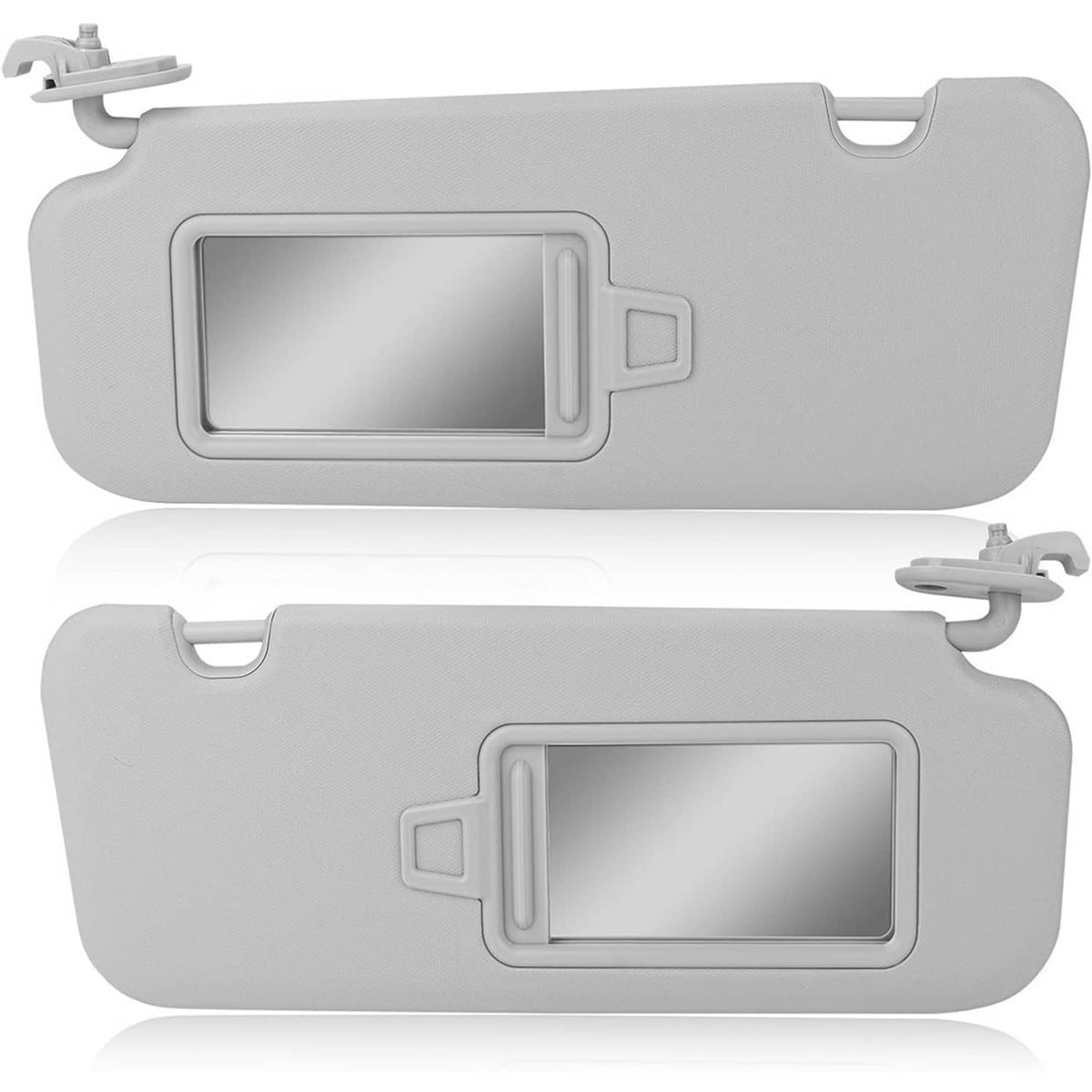 Solidspare 2Pcs Driver & Passenger Gray Sun Visor w/ Mirror for 2017-2019 Hyundai Elantra