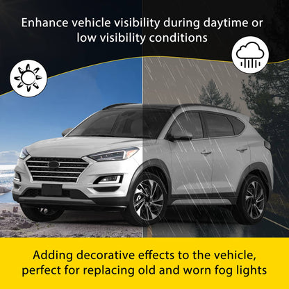 Solid Spare Pair LED&DRL Fog Lights Bumper Lamps LH&RH w/Bulbs For Hyundai Tucson 2019-2021