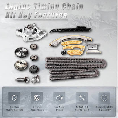 Solidspare Timing Chain Kit Water Pump For 2010-2015 Chevrolet Equinox GMC 2.4L 12624936