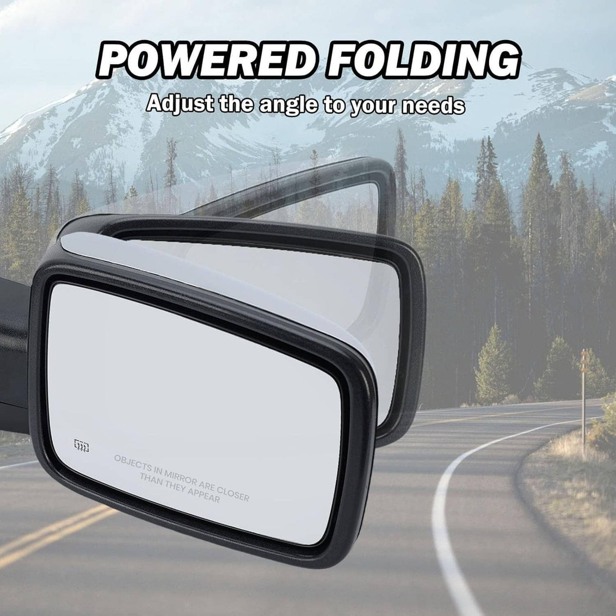 Solidspare Chrome Power Folding Heated Right Mirror+LED Signal For 2013-2019 Dodge Ram 1500