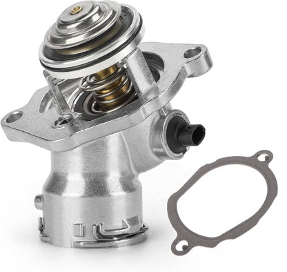 Solidspare Engine Coolant Thermostat Assembly w/ Sensor for Mercedes C300 C350 E350 ML350