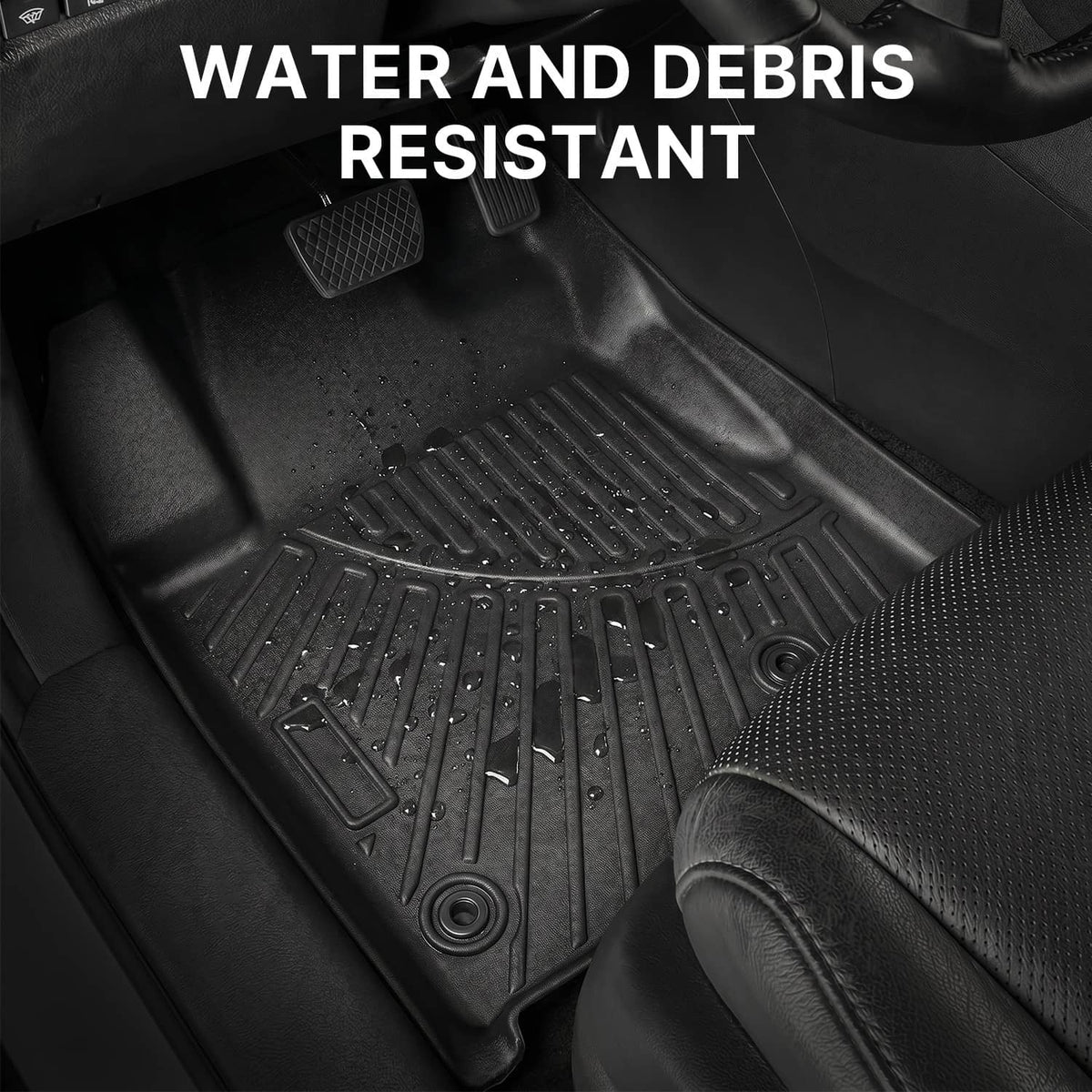 Solidspare All Weather Floor Mats Liner TPE Waterproof Fit for 2015-2022 2021 Honda Pilot