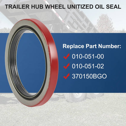 Solidspare 4Pcs Oil Seal Replacement for Dexter 010-051-00 Grease 9K 10K 10-51 Trailer Axle