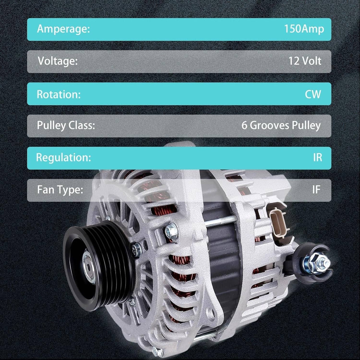 Solidspare Alternator For 2007-2014 Ford Edge 2008-2012 Taurus 2007-2012 Lincoln MKZ 3.5L