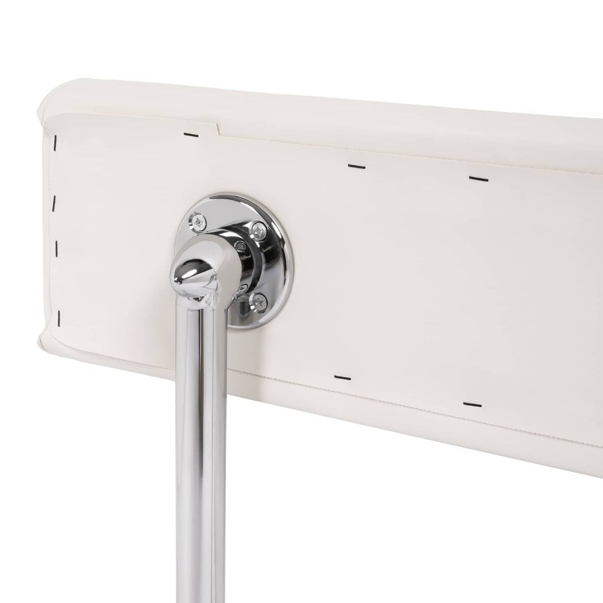 Solidspare For Universal Boat Seat Backrest W/Folding Arms Leaning Post White + Silvery