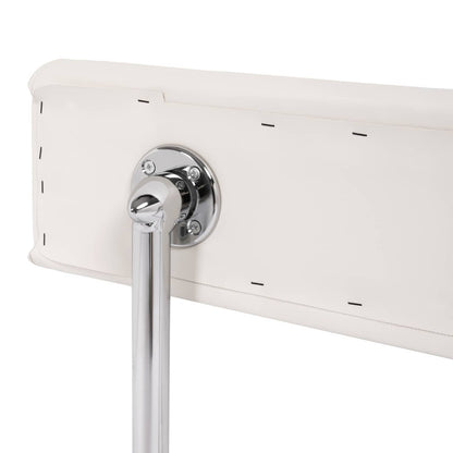 Solidspare For Universal Boat Seat Backrest W/Folding Arms Leaning Post White + Silvery