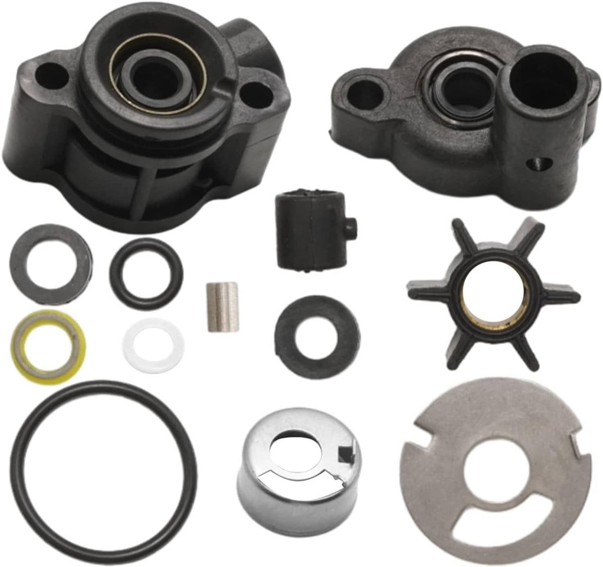 Solid Spare 0.438" Water Pump Rebuild Kit for 4 4.5 6 7.5 9.8 89980T1 89980Q1 92970A5 Marine