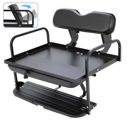Solidspare For Yamaha G14-G22 Golf Cart Rear Seat Kit For G16 G19 G20 G21 Black Cushion