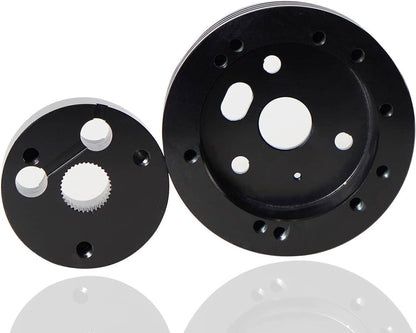 Solidspare 5 & 6 Hole Steering Wheel Polished Hub Adapter For Chevy Flaming River Ididit GM