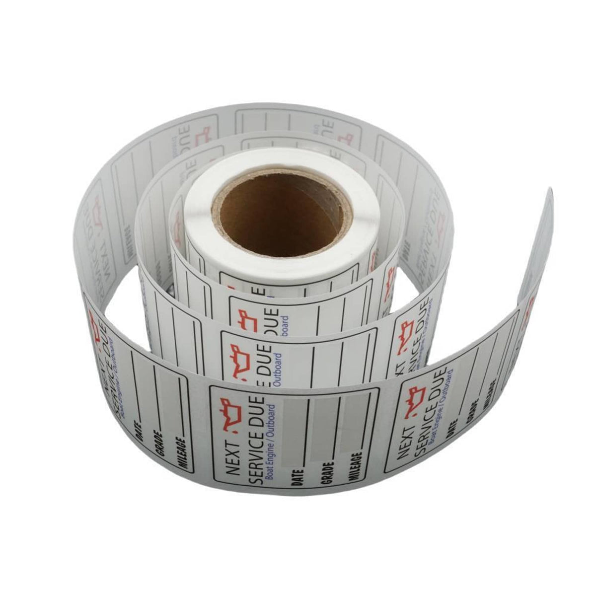 Solid Spare Next Service Due Reminder Oil Change Stickers - Static Clings (200 Per Pack)