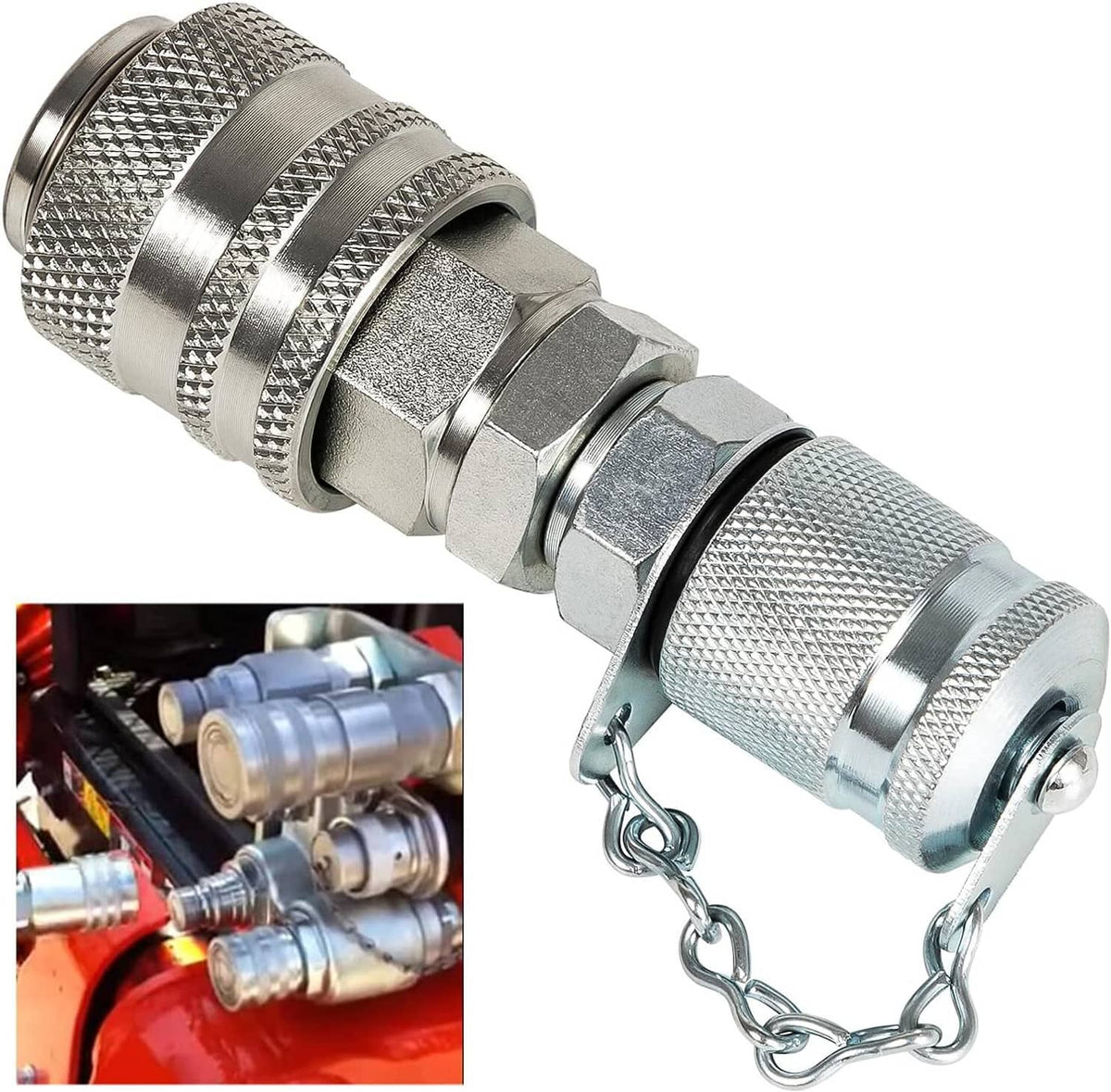 Solid Spare Hydraulic Pressure Test Coupling Kit Connecting Quick for PD Series Coupler