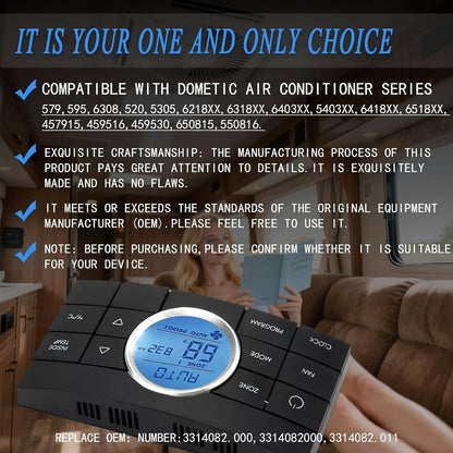 Solidspare New 3314082.000 RV Thermostat Multi-Zone Comfort Control Center 2 Thermostat