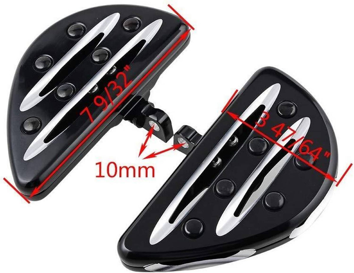 Solidspare Black Front and Rear Floorboard Foot Peg For Harley Touring Street Road Glide