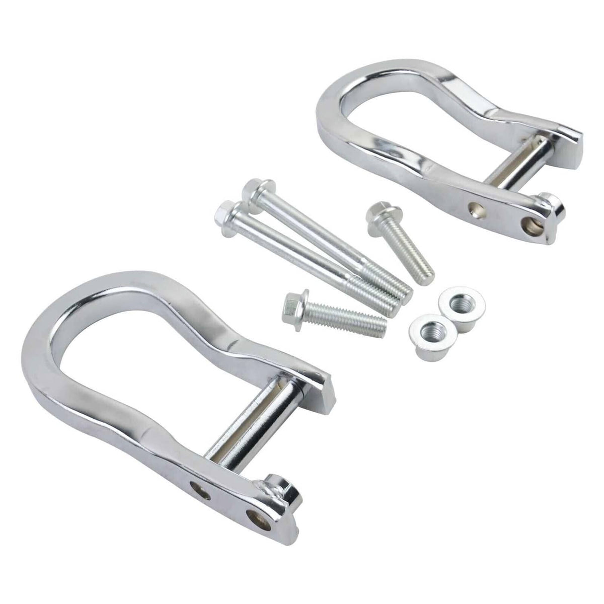 Solidspare Set Chrome Tow Hooks 84072462 for Chevrolet GMC Silverado Sierra 1500 2007-2019