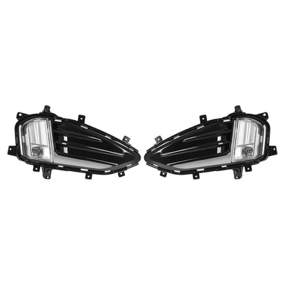 Solid Spare 2PCS For Ford Edge 2019-2024 LED Front Bumper Fog Lights Lamp w/ Cover Bezel Kit