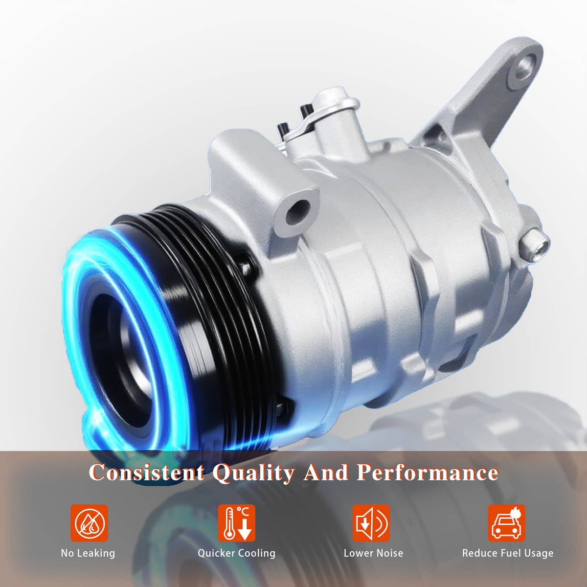 Solidspare New AC Compressor w/ Clutch for 2000-2014 Cadillac Chevy GMC Hummer 4.8/5.3/5.7L