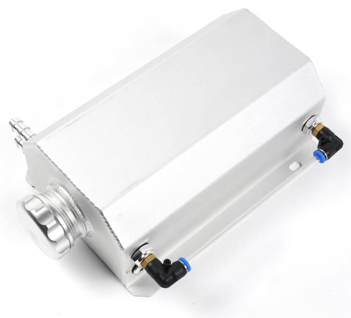 Solidspare 2L Polished Aluminum Coolant Radiator Overflow Reservoir Expansion Water Tank
