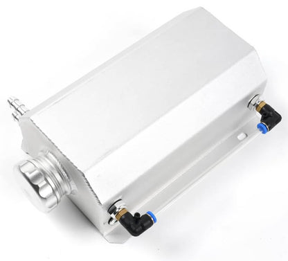 Solidspare 2L Polished Aluminum Coolant Radiator Overflow Reservoir Expansion Water Tank