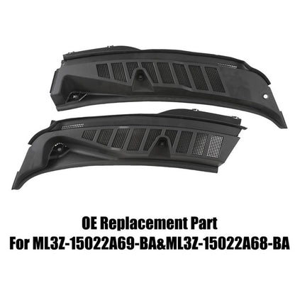 Solidspare For 2021-2025 Ford F150 Windshield Wiper Cowl Grille Screen Cover Left & Right