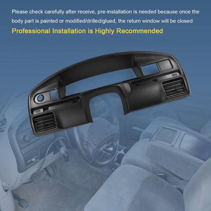 Solidspare Dashboard Instrument Cluster Panel Bezel For 94-97 Ford F250 F350 Diesel 7.3L V8