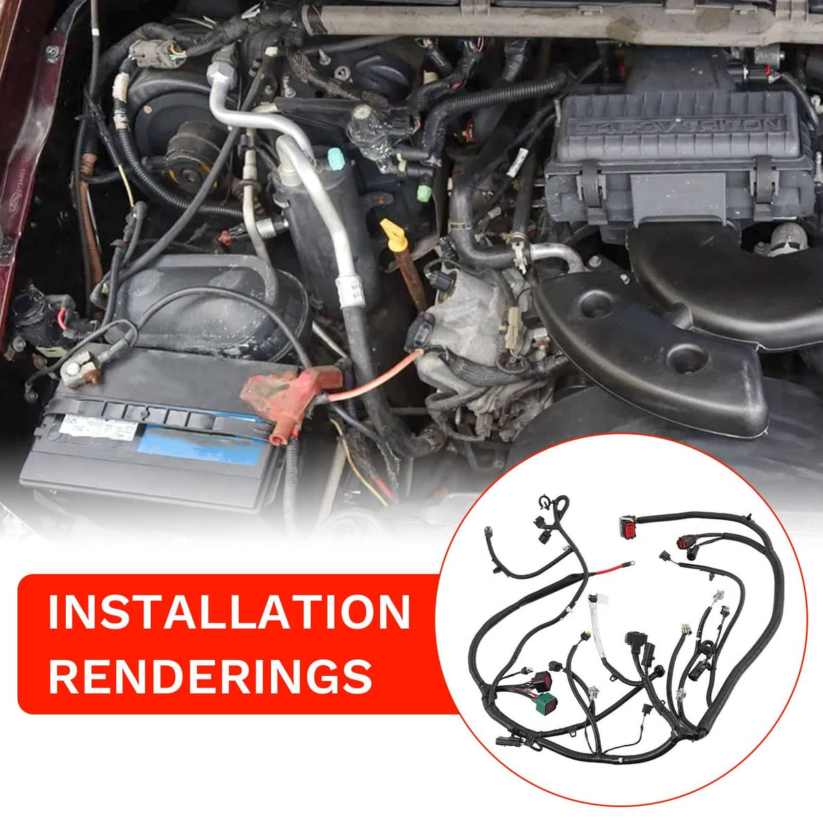 Solidspare 5C3Z-12B637-AA Wiring Harness NEW For Ford Super Duty Engine 6.0L 11/4/2004-2005