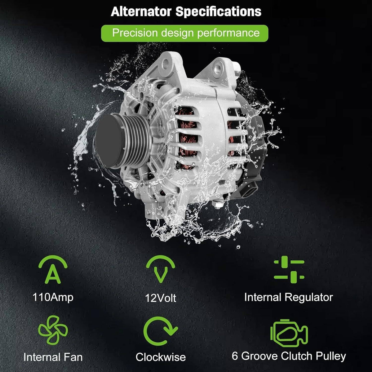 Solidspare New Alternator for 2007 2008 2009 Nissan Altima Sentra 2.5L 23100-JA02A 11258