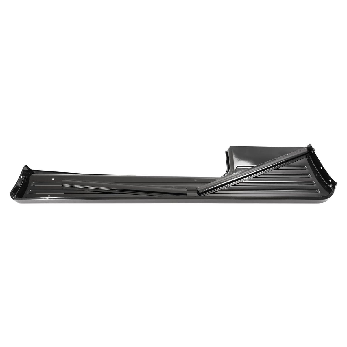 Solid Spare Black Steel Running Boards For 1953-1956 Ford F-100 F100 Pickup Truck Short Bed