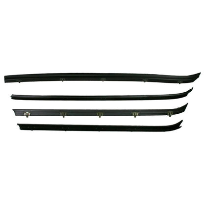 Solidspare Front Door Window Run Sweep Felts Weatherstrip Seals Kit for Chevy GMC Truck
