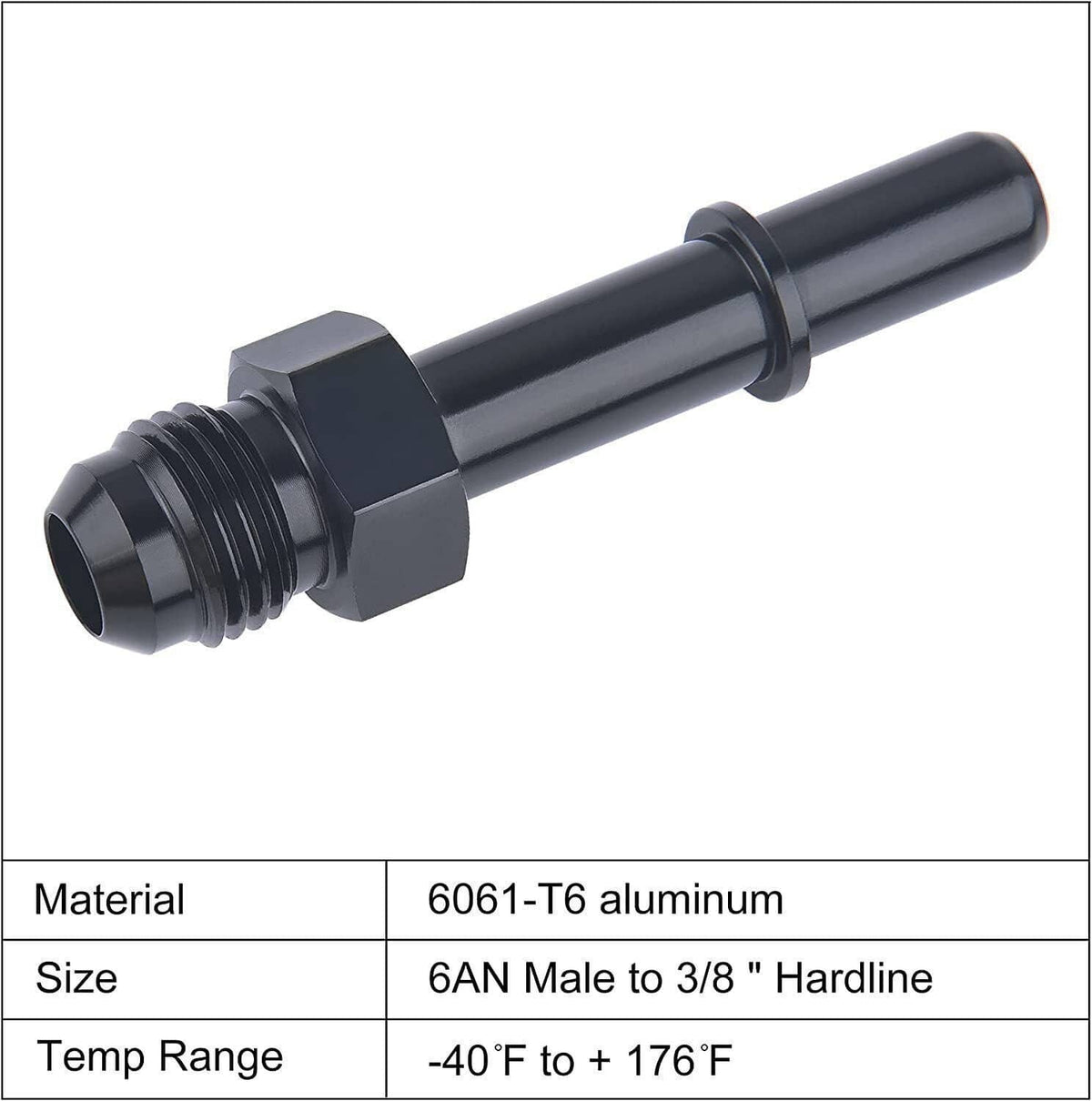Solidspare New 2PCS 6AN Male Flare to 3/8" SAE Quick Connect Male EFI Fuel Fitting Adapter